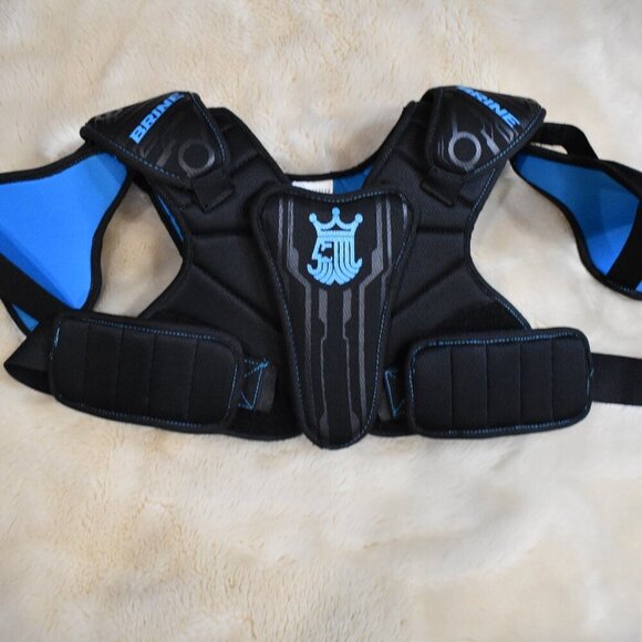 Brine Youth Uprising II Lacrosse Shoulder Pads Chest Protector Size Small Black - Picture 2 of 9
